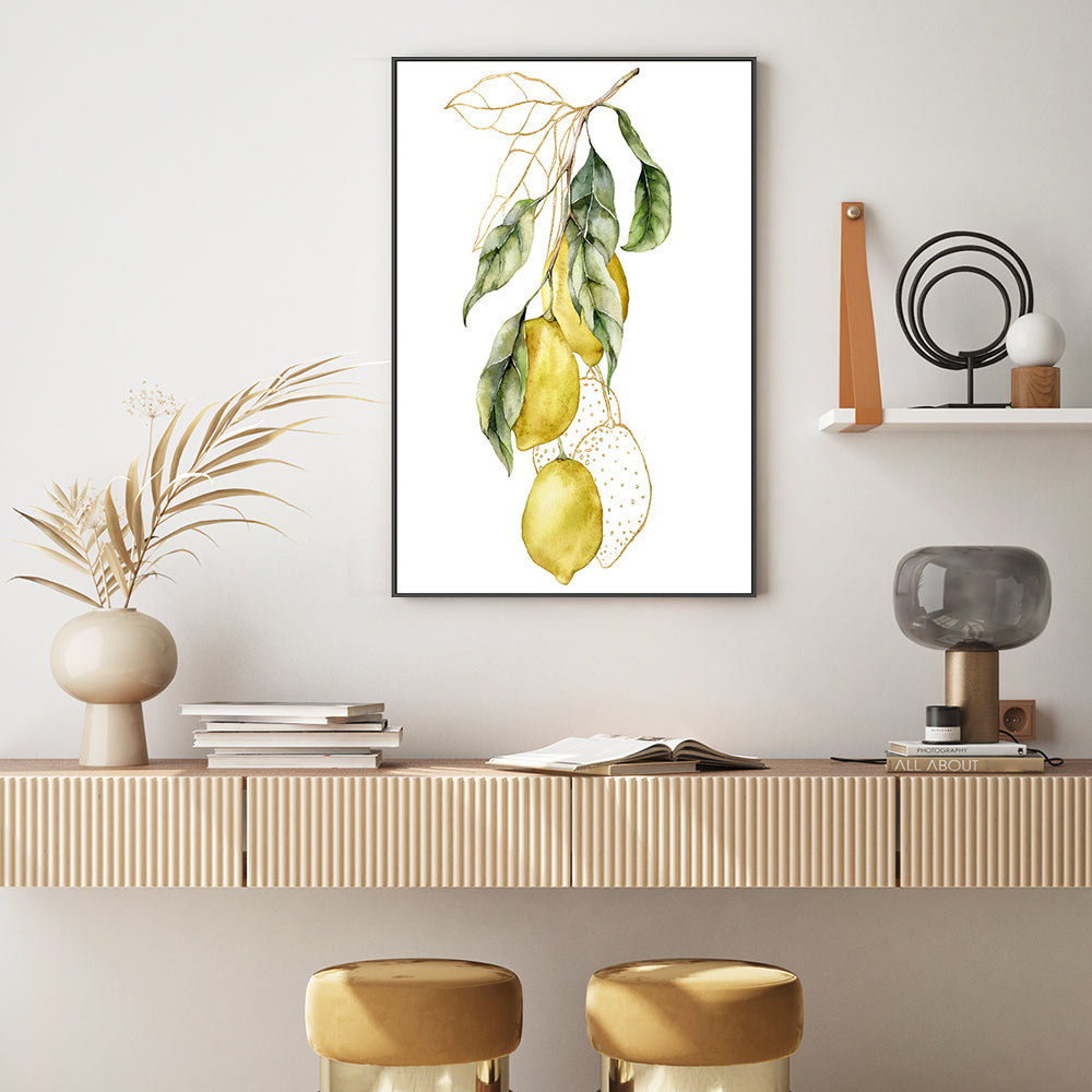 wall-art-print-canvas-poster-framed-Vibrant Lemons-GIOIA-WALL-ART