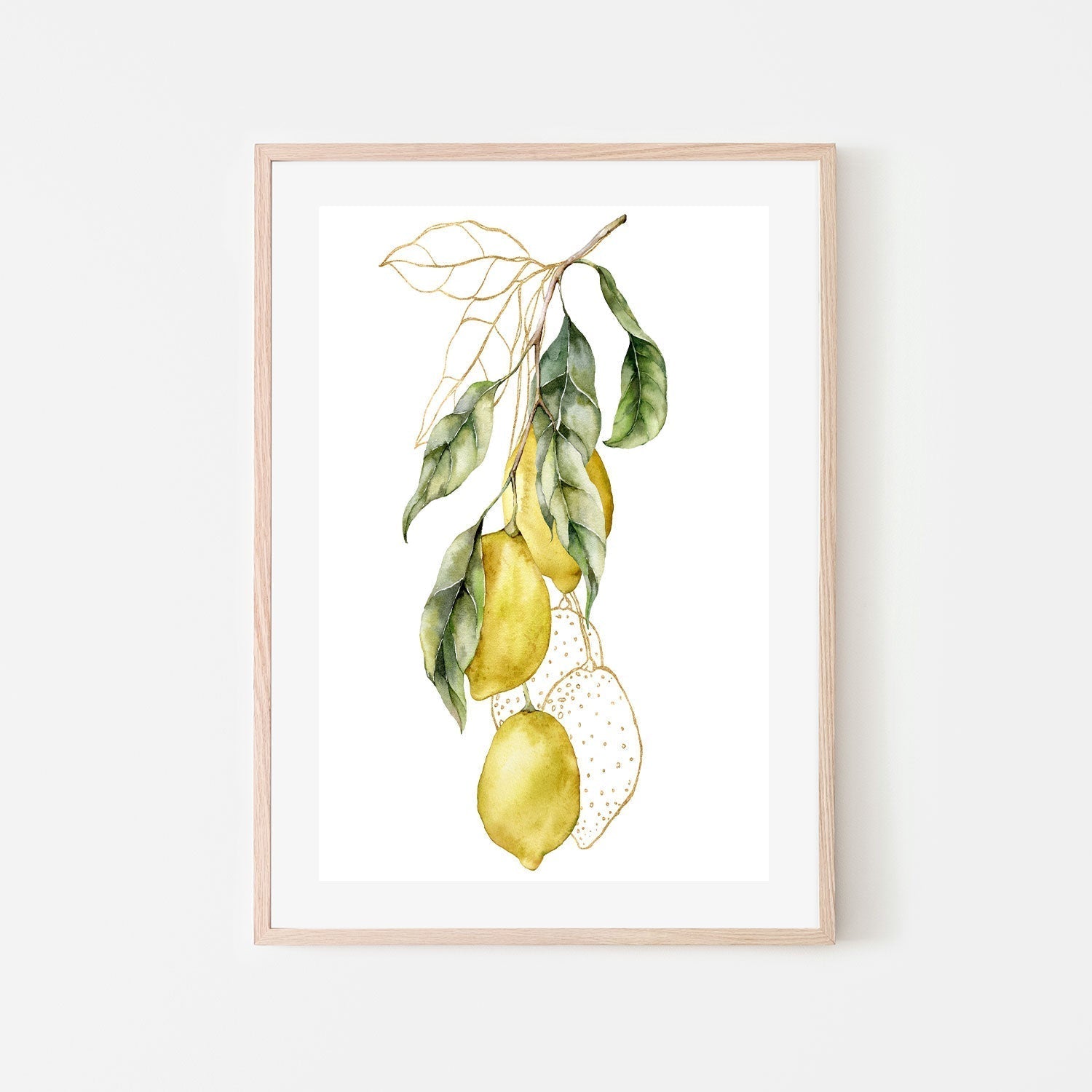 wall-art-print-canvas-poster-framed-Vibrant Lemons-GIOIA-WALL-ART