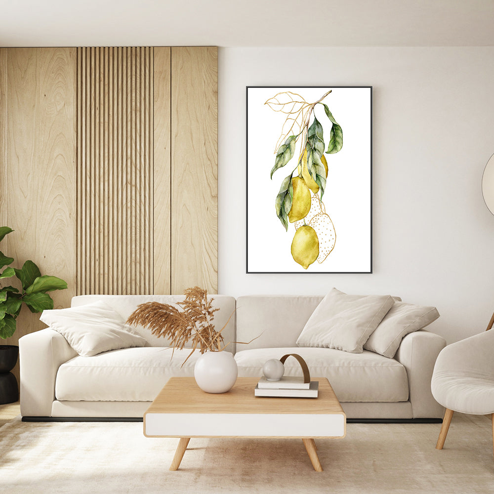 wall-art-print-canvas-poster-framed-Vibrant Lemons-GIOIA-WALL-ART