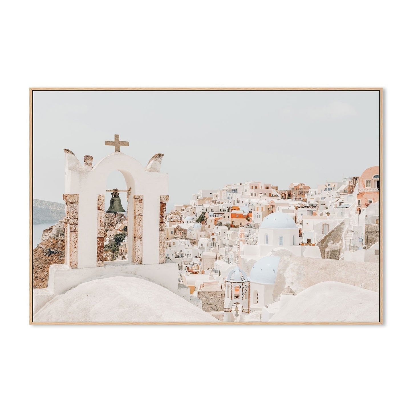 wall-art-print-canvas-poster-framed-View of Oia village. Santorini, Greece-by-Gioia Wall Art-Gioia Wall Art