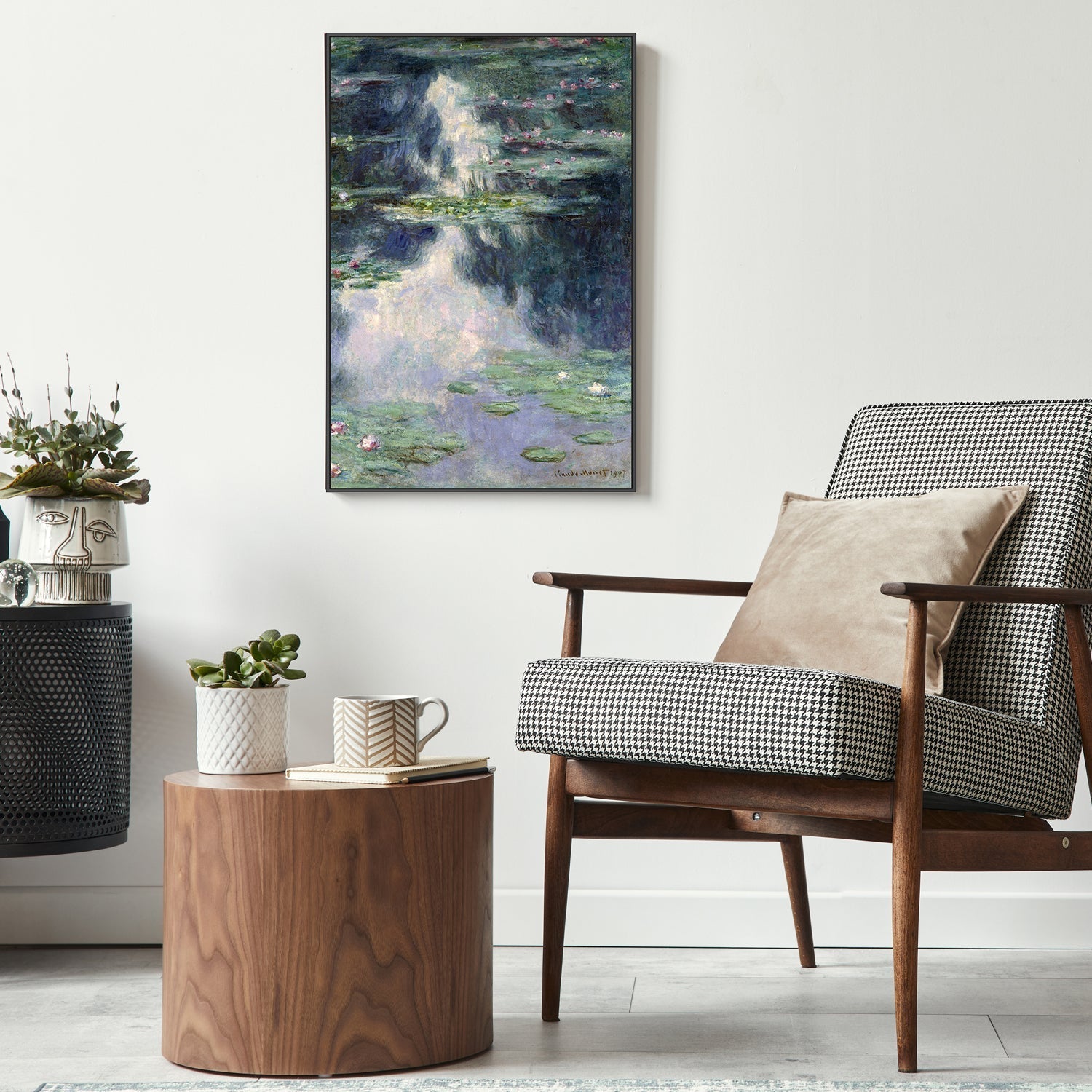 wall-art-print-canvas-poster-framed-Water Lilies 1907 , By Monet-by-Gioia Wall Art-Gioia Wall Art