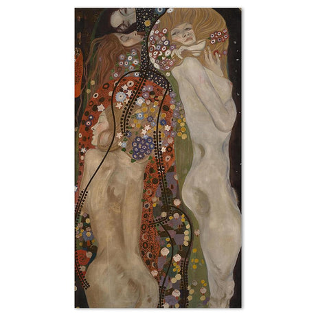 wall-art-print-canvas-poster-framed-Water Serpents By Gustav Klimt-by-Gioia Wall Art-Gioia Wall Art