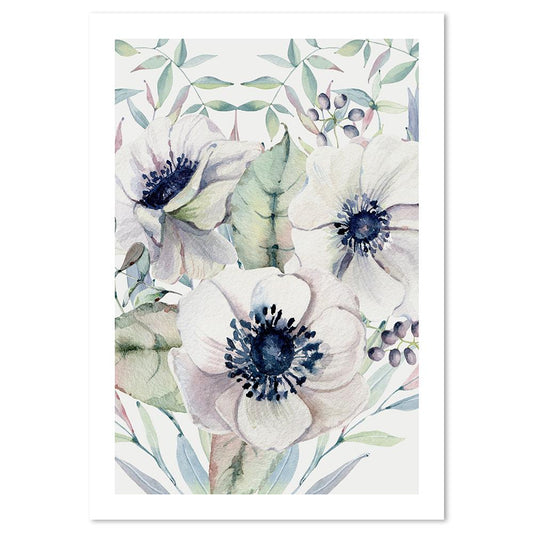 wall-art-print-canvas-poster-framed-Watercolour Flowers-by-Gioia Wall Art-Gioia Wall Art