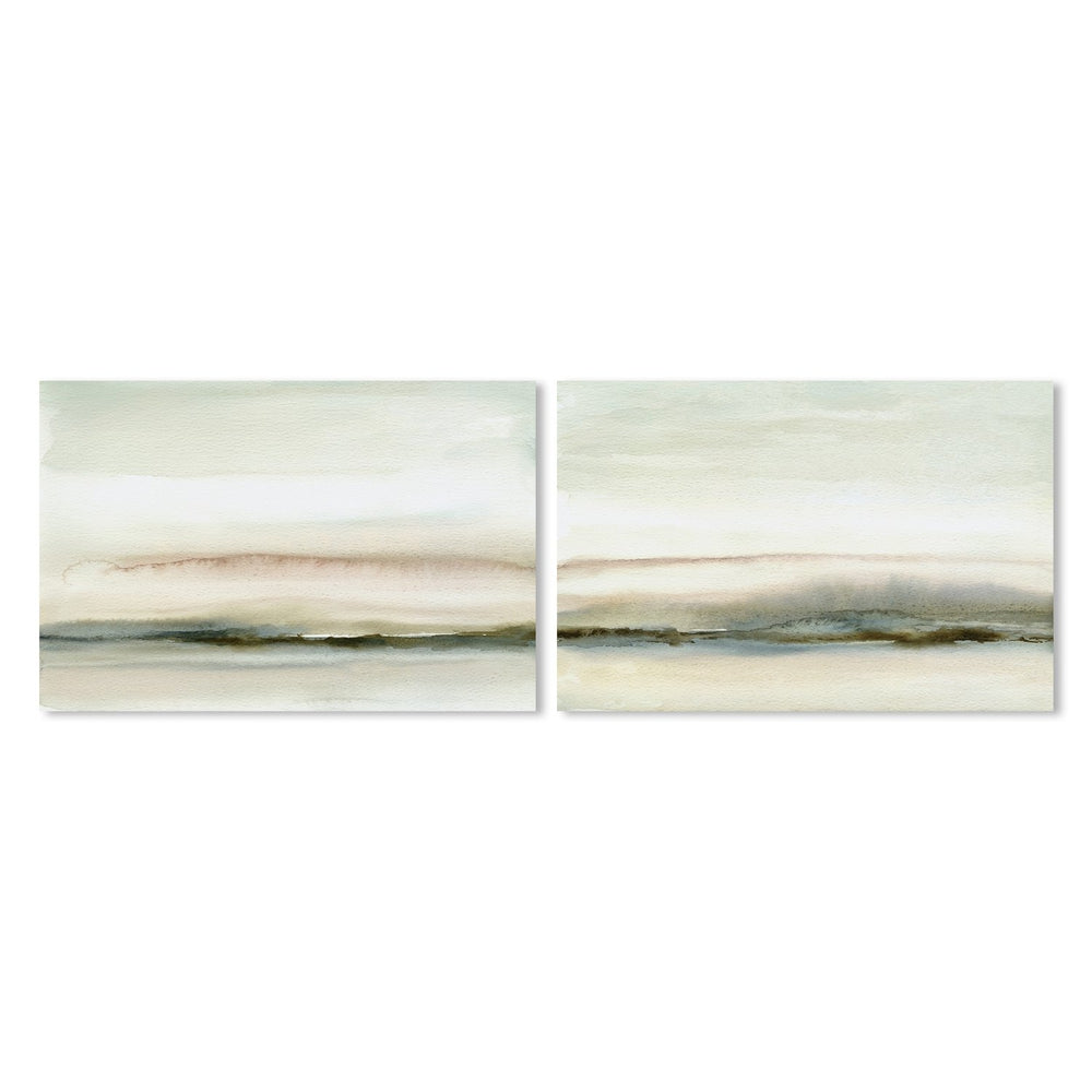 wall-art-print-canvas-poster-framed-Watercolour Horizon, Set Of 2-by-Gioia Wall Art-Gioia Wall Art