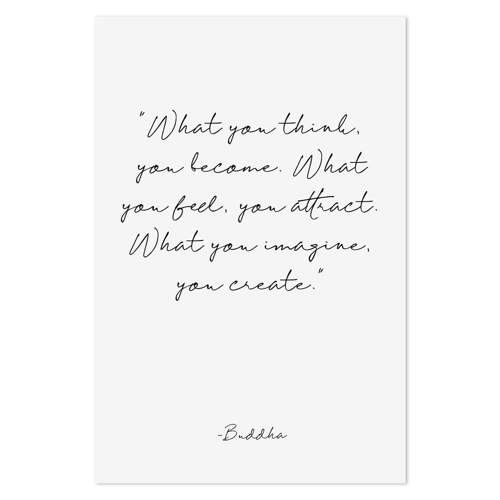 wall-art-print-canvas-poster-framed-What You Think You Become, Buddha Quote-by-Gioia Wall Art-Gioia Wall Art