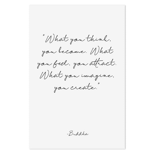 wall-art-print-canvas-poster-framed-What You Think You Become, Buddha Quote-by-Gioia Wall Art-Gioia Wall Art