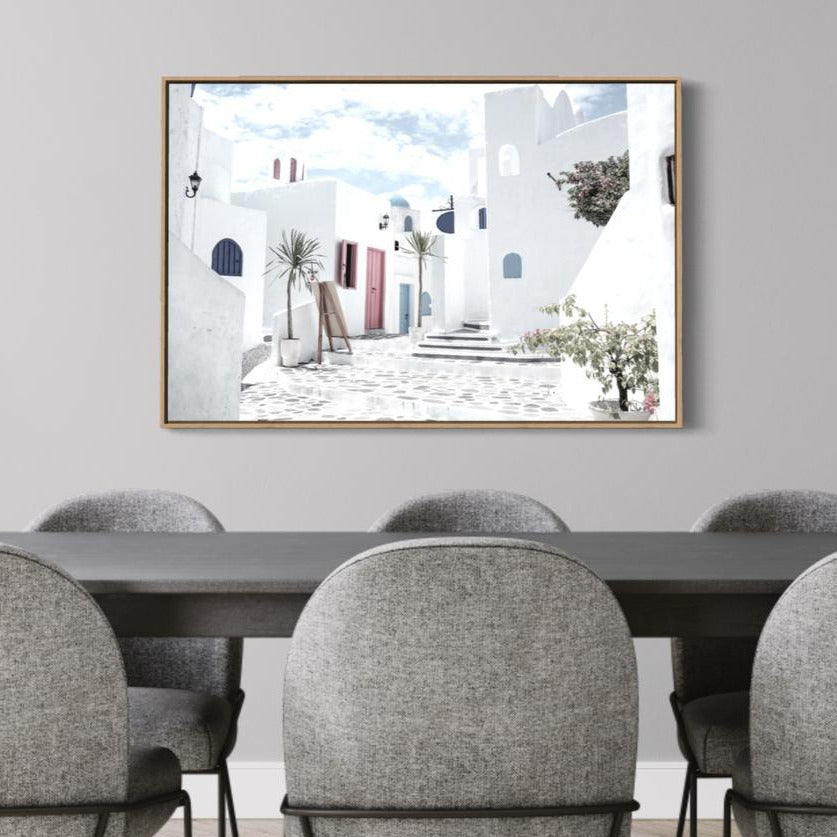 wall-art-print-canvas-poster-framed-White Houses In Santorini-by-Gioia Wall Art-Gioia Wall Art