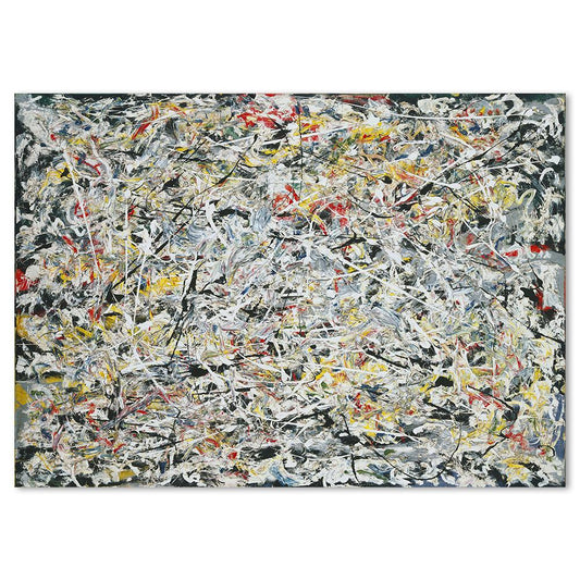 wall-art-print-canvas-poster-framed-White Light, By Jackson Pollock-by-Gioia Wall Art-Gioia Wall Art