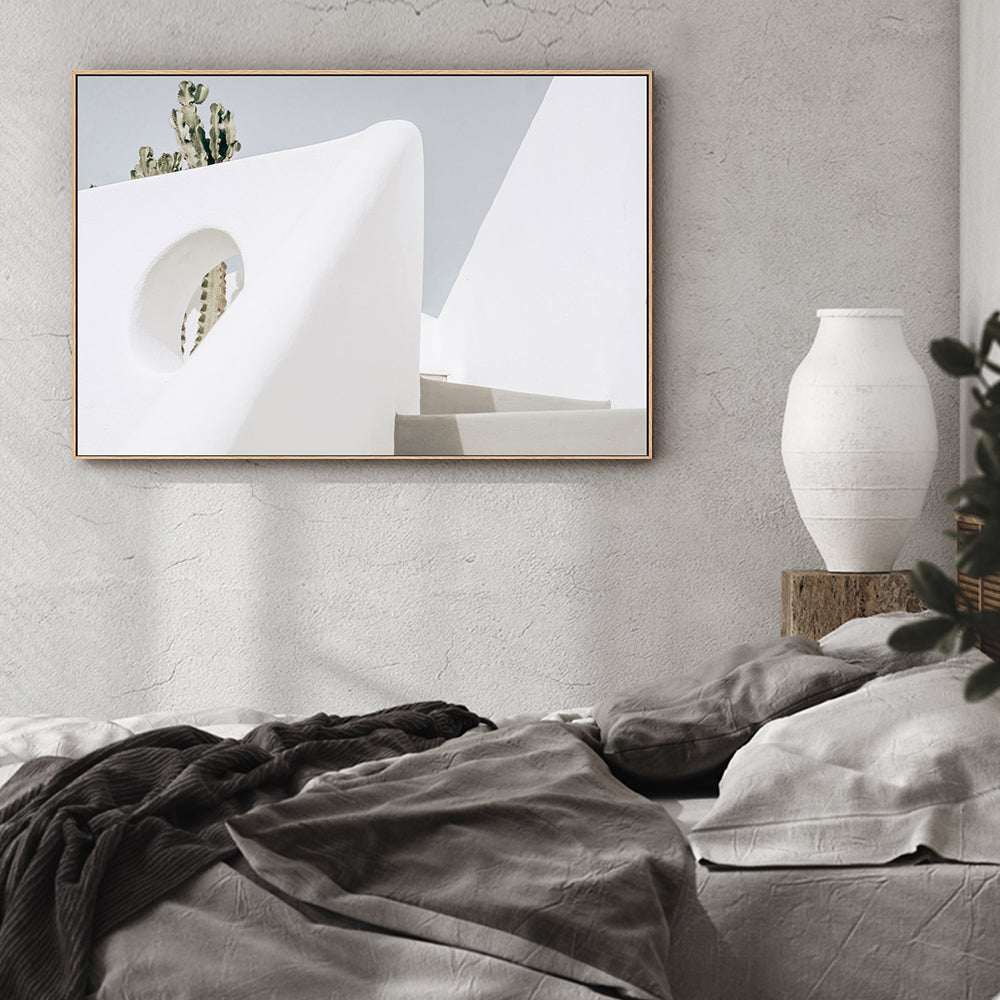 White wall and stairs-Gioia-Prints-Framed-Canvas-Poster-GIOIA-WALL-ART