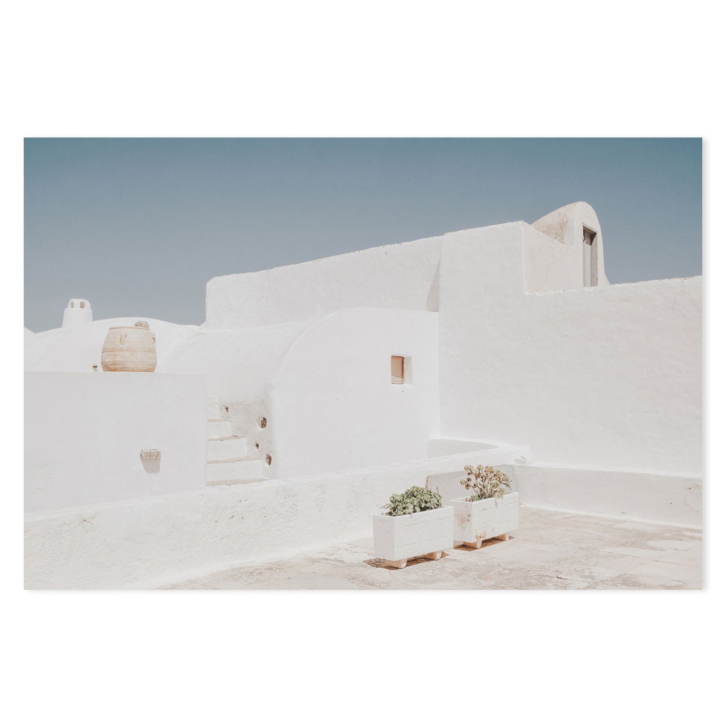 White Walls in Santorini-Gioia-Prints-Framed-Canvas-Poster-GIOIA-WALL-ART