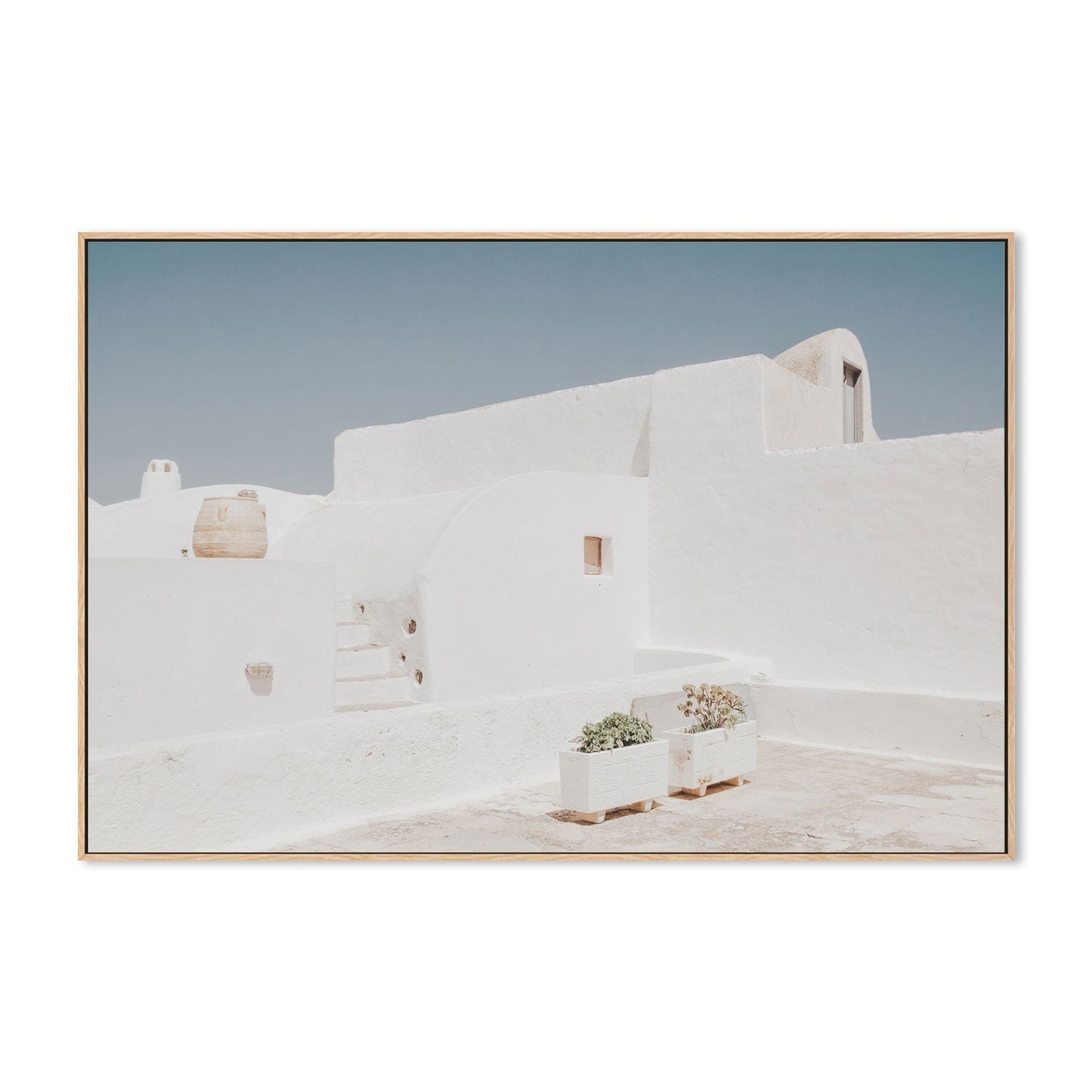 White Walls in Santorini-Gioia-Prints-Framed-Canvas-Poster-GIOIA-WALL-ART