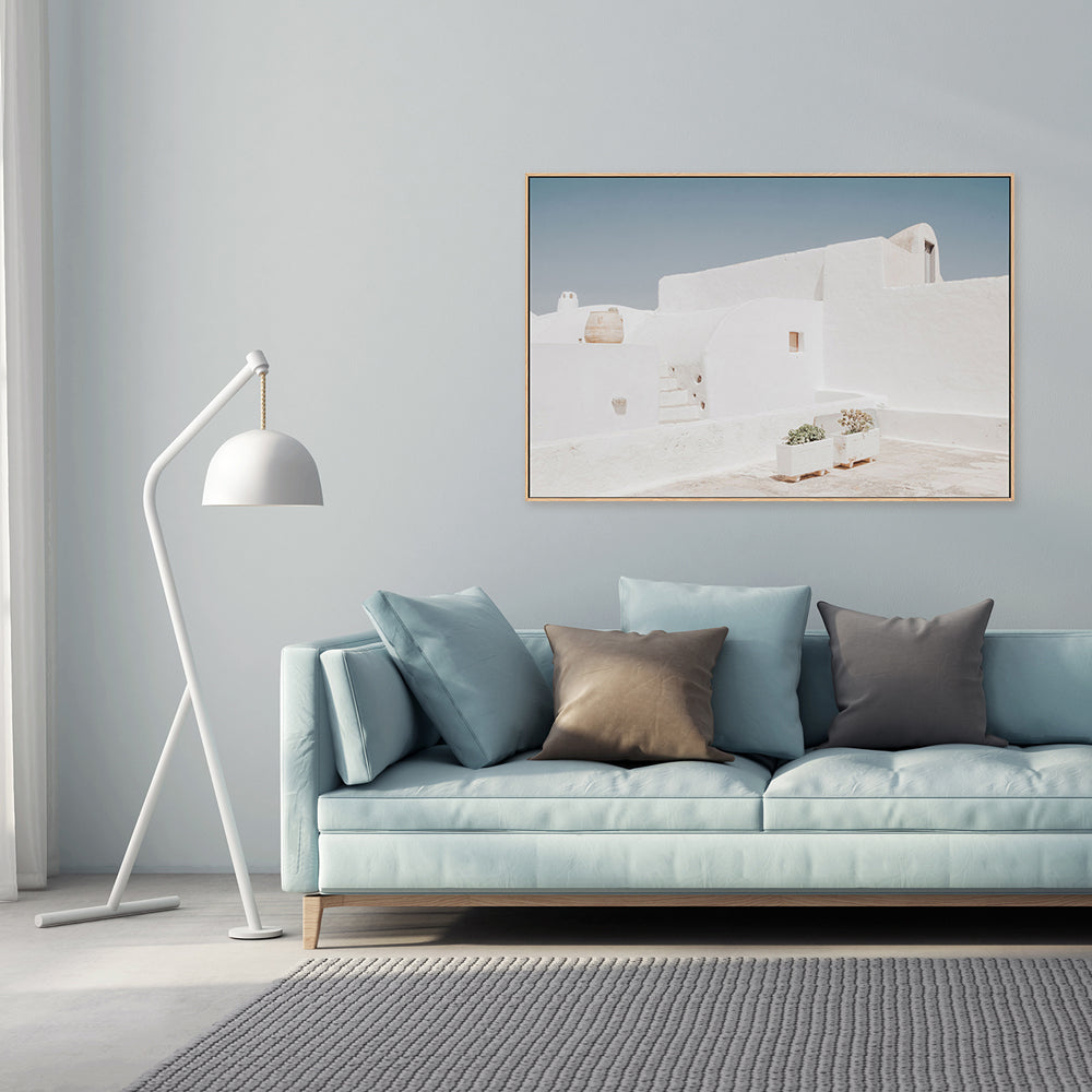 White Walls in Santorini-Gioia-Prints-Framed-Canvas-Poster-GIOIA-WALL-ART