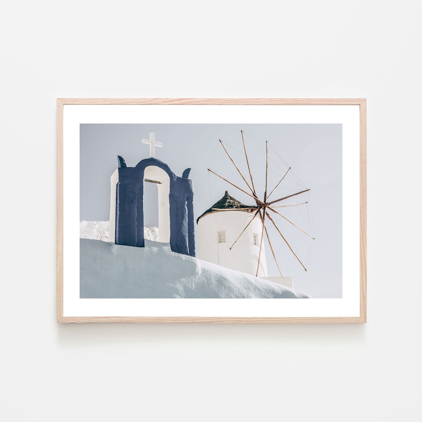 Windmill in Oia town, Santorini, Greece-Gioia-Prints-Framed-Canvas-Poster-GIOIA-WALL-ART