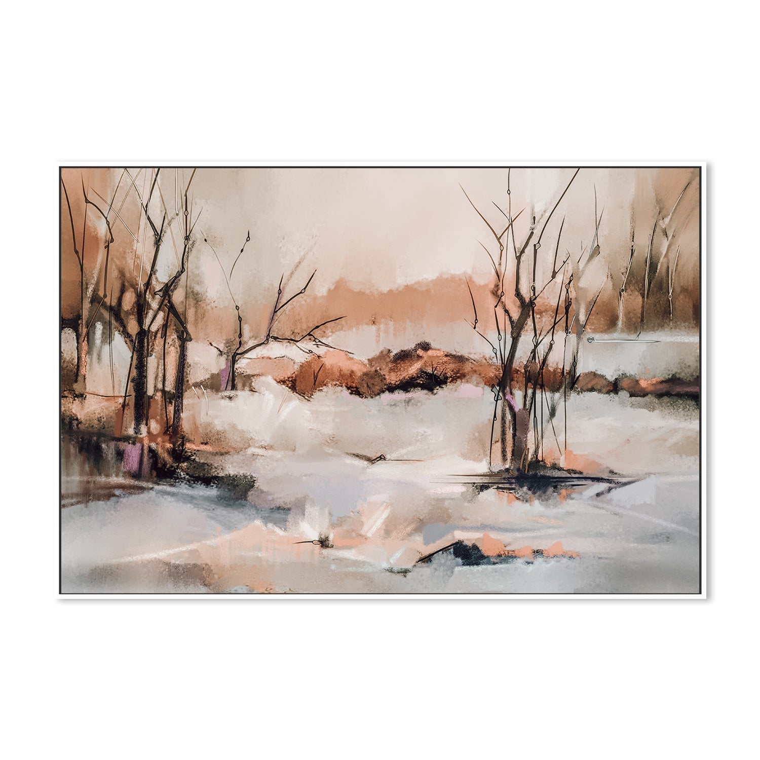 wall-art-print-canvas-poster-framed-Winter Forest-by-Gioia Wall Art-Gioia Wall Art