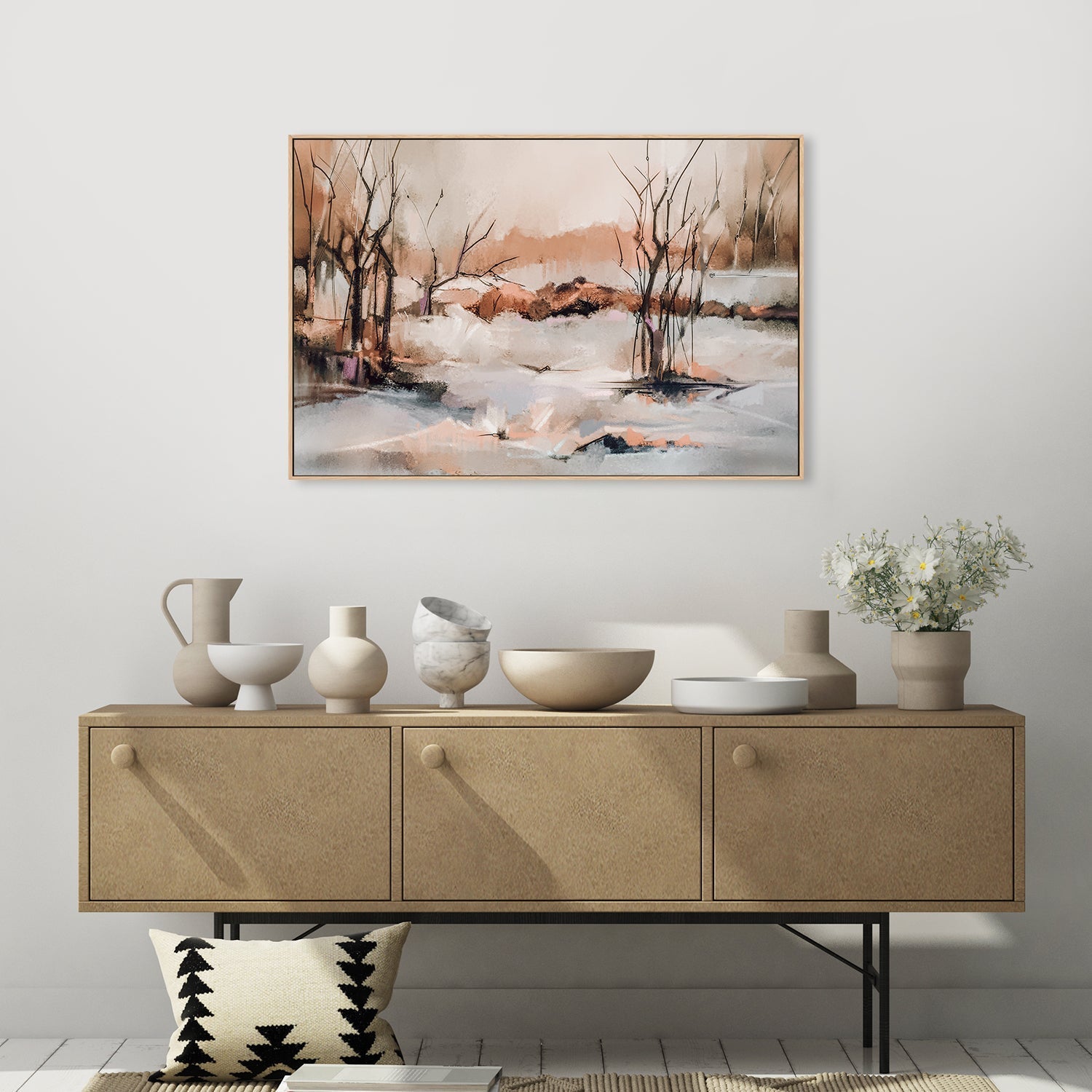 wall-art-print-canvas-poster-framed-Winter Forest-by-Gioia Wall Art-Gioia Wall Art