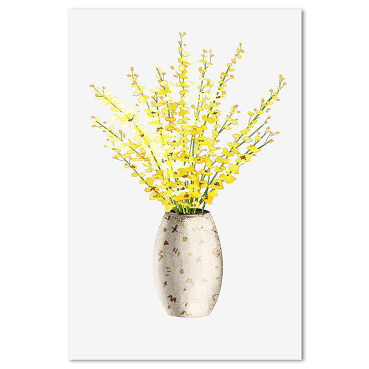 wall-art-print-canvas-poster-framed-Yellow Flowers In A Vase, Style A-by-Gioia Wall Art-Gioia Wall Art