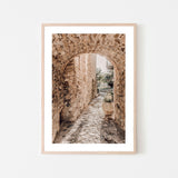 Yellow stone arch from a medieval Castle-Gioia-Prints-Framed-Canvas-Poster-GIOIA-WALL-ART