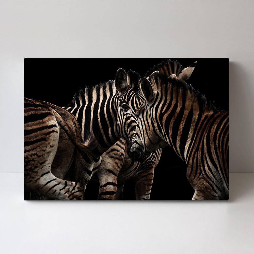 wall-art-print-canvas-poster-framed-Zebra Gathering-by-Gioia Wall Art-Gioia Wall Art